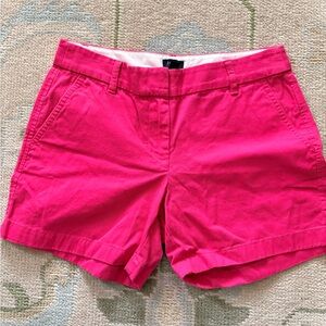 NWOT J Crew Hot Pink Chino Shorts
